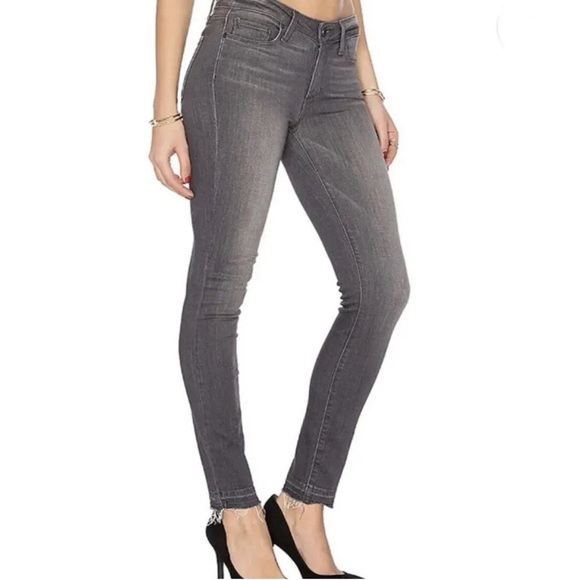 PAIGE Verdugo Skinny Ankle Jeans Mid Rise Raw Hem Fall Grunge Size 28 - Picture 3 of 12